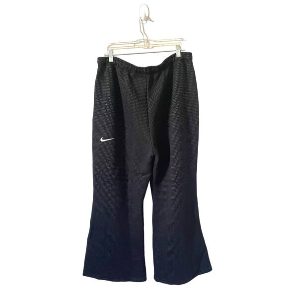 Nike Flare High Rise Polka Dot Pocket Casual Sweatpants Black White Size XL - Picture 3 of 11